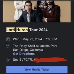Lord Huron Tickets at the Rady Shell