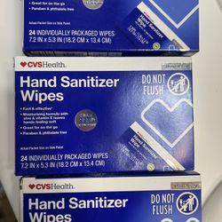 Hand Wipes  $3 Each 