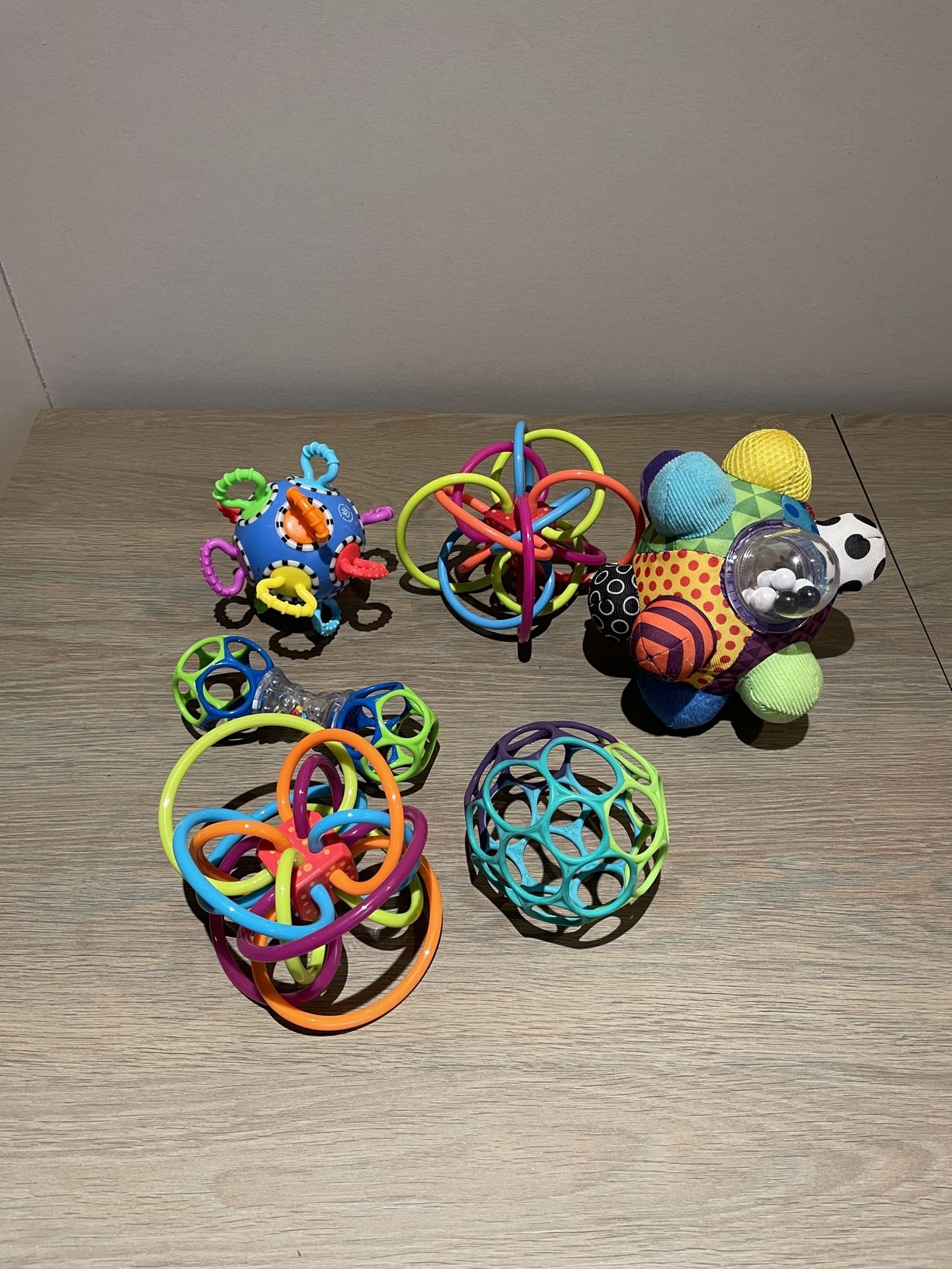 Colorful Rattles And Sensory Toys Bundle