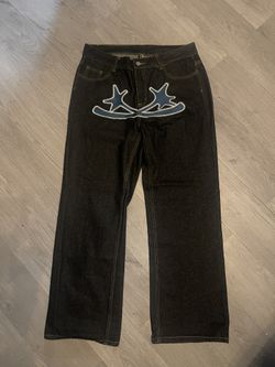 Black Charcoal Jeans With Logo