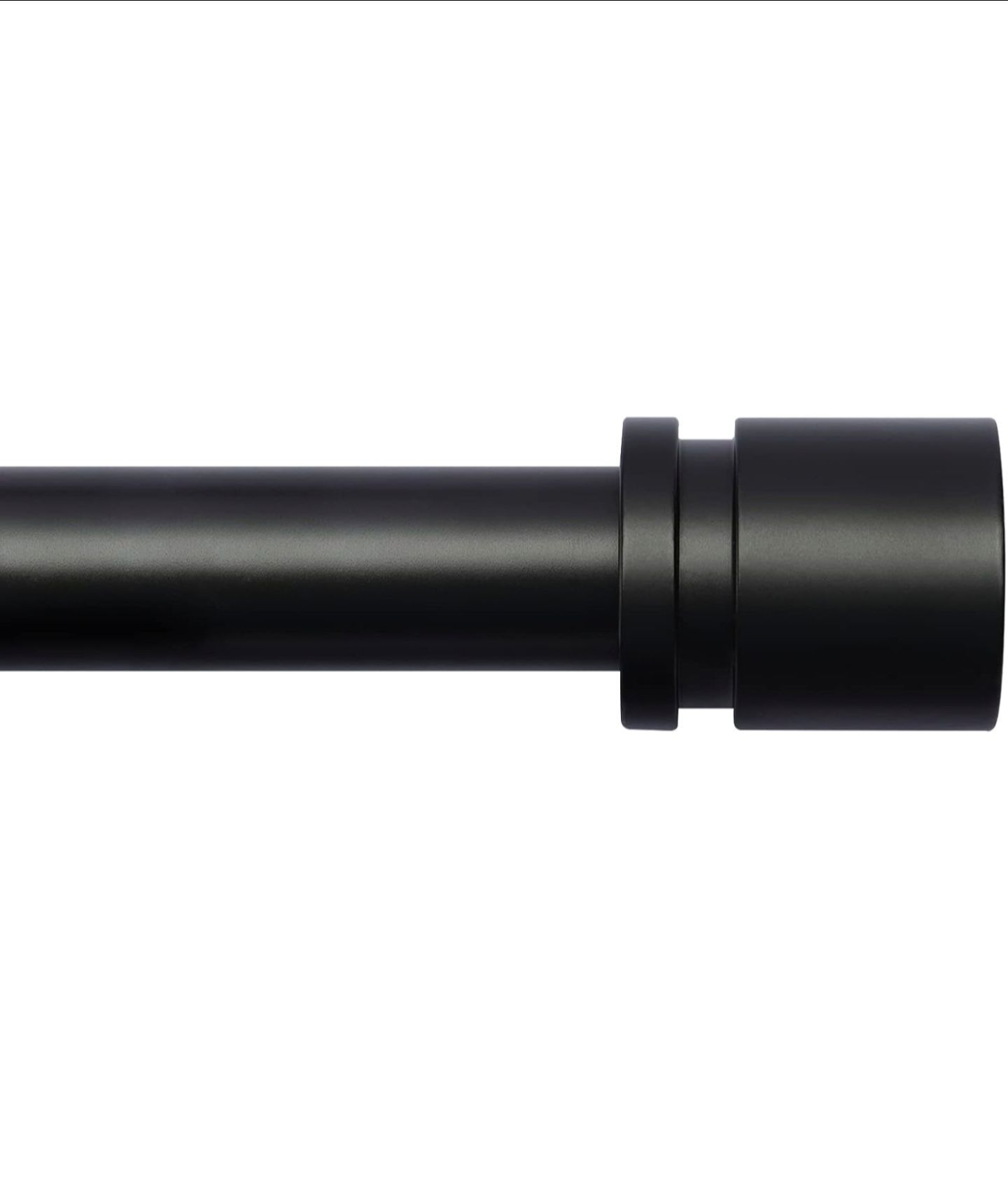16 to 60 and 16 to 144 inch black curtain rods
