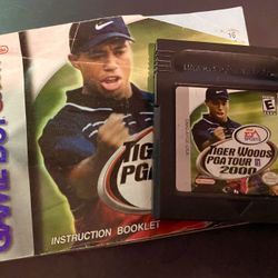 Tiger Woods PGA Tour 2000 Nintendo Game Boy Color w/ Manual Golf Sports