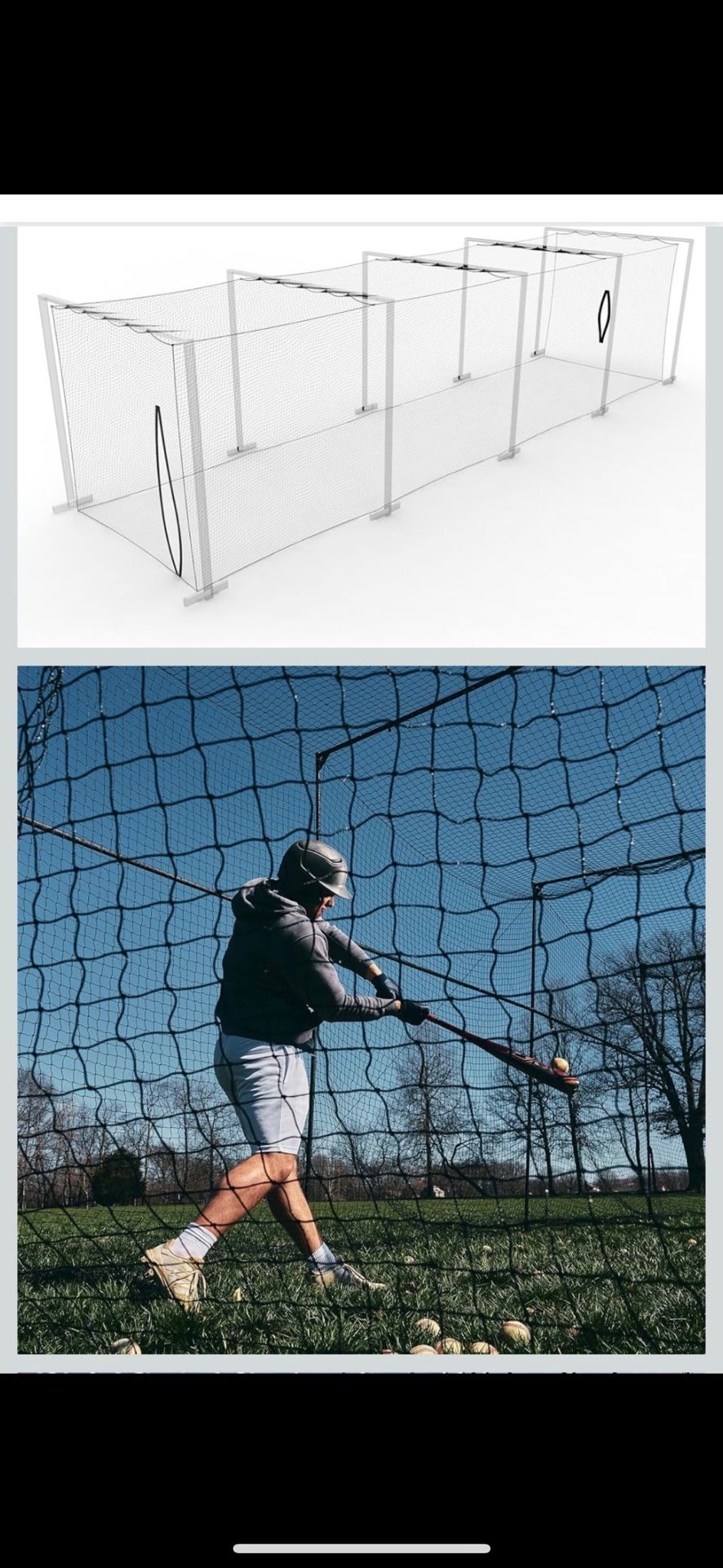 Baseball/softball Batting Cage Net