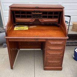 Old Roll Top Desk Perfect Shape Came Out Of Hotel In LA About 60 Years Ago