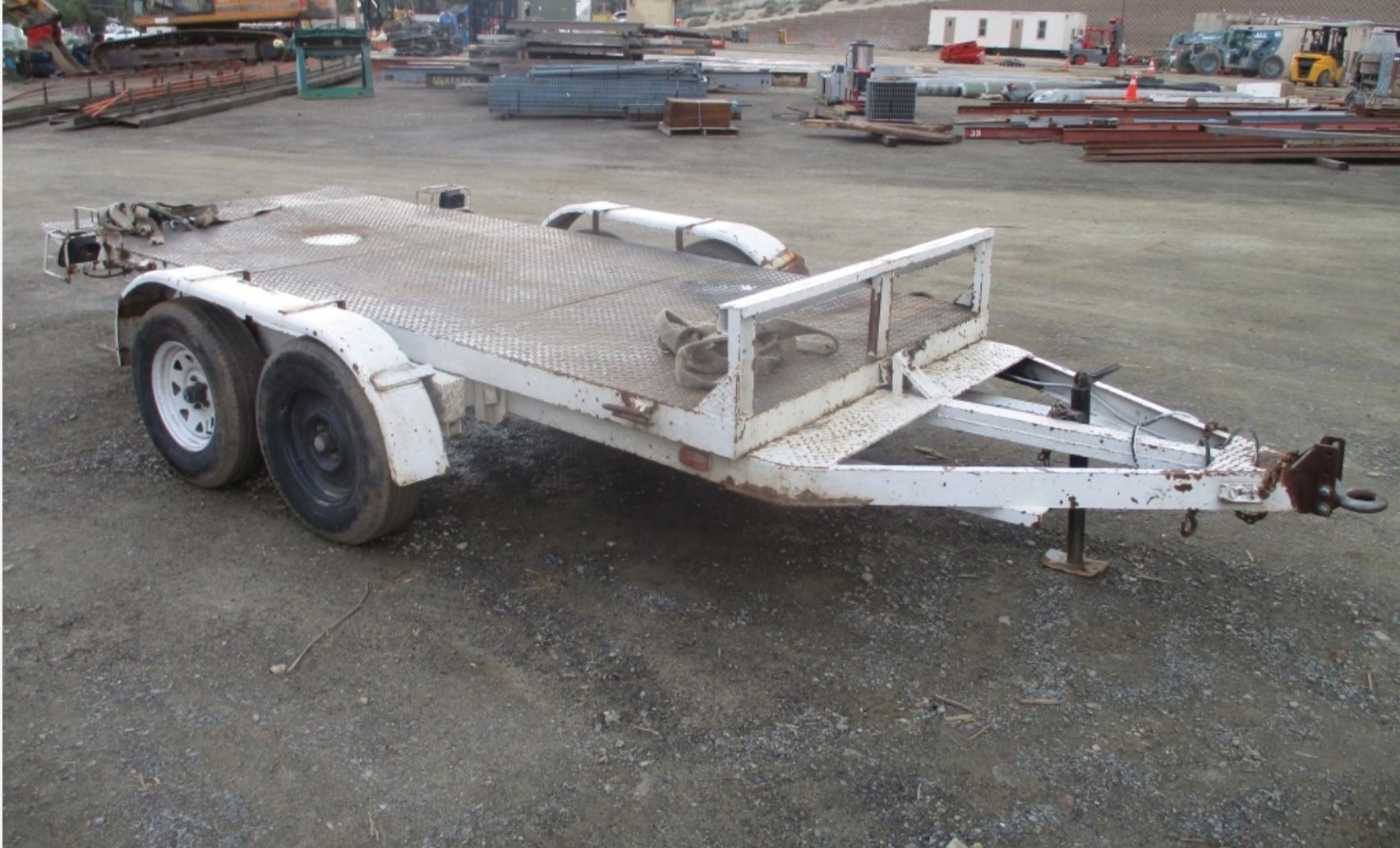 13' Steel Deck, Tilt Deck Flatbed Equipment Trailer,