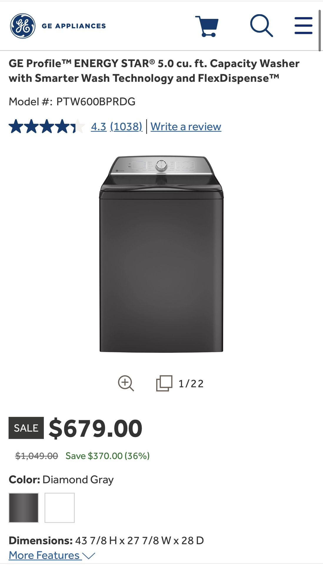 New GE Profile Washer & Dryer
