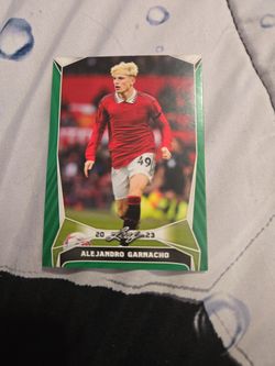2023 Leaf Soccer Green #B-1 Alejandro Garnacho Official Soccer Trading Card
