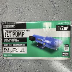 🚀 Shallow Well Jet Pump 1/2 HP Cast Iron