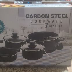 7 piece carbon steel cookware set