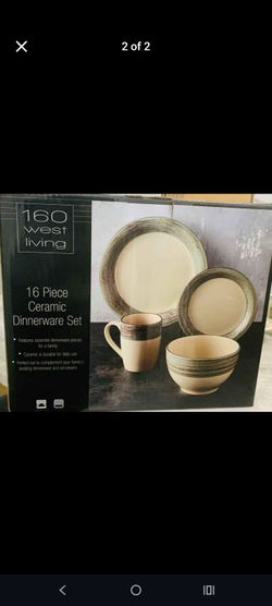16 PIECE CERAMIC DINNERWARE SET (NEW, STILL IN THE BOX)