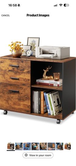 Mobile File Cabinet HDG-TM3C01-RUST