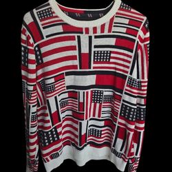 Vintage Tommy Hilfiger American Flag Sweater