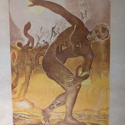 Salvador Dali Signed Lithograph "Cosmic Athlete" 1984