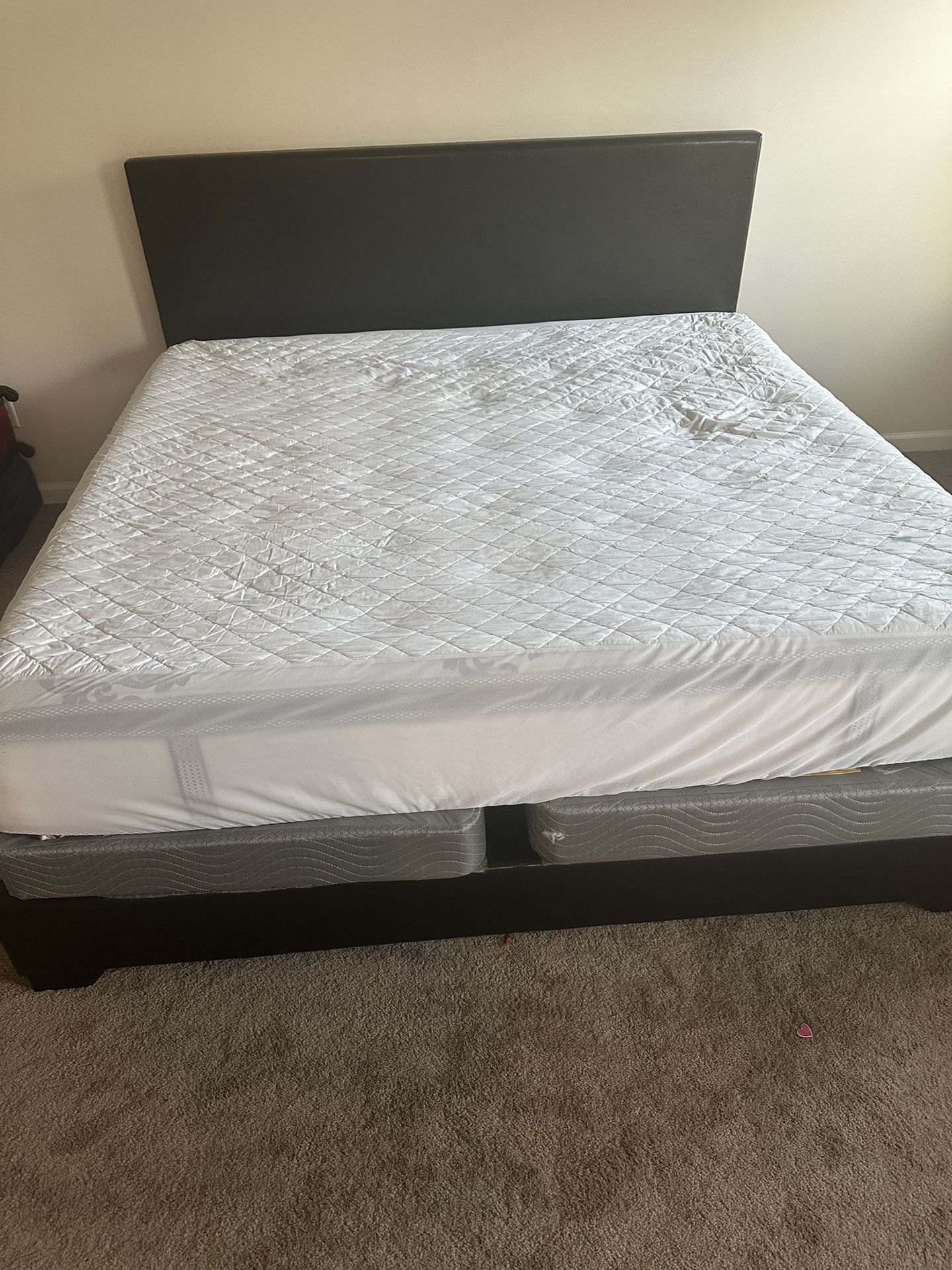 King Bed With Box Spring And Mattress 