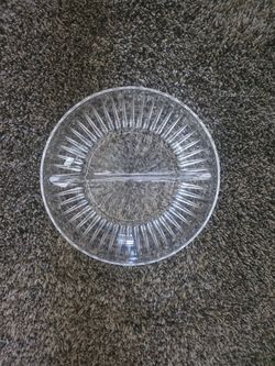 Clear Glass Divided Serving Dish