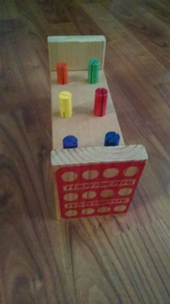 Vtg wooden TootsieToy Learning Toy