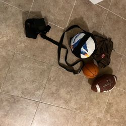 Mini Basketball, Mini Football Little High School Baseball Glove For 3rd Base And Volleyball For Sale
