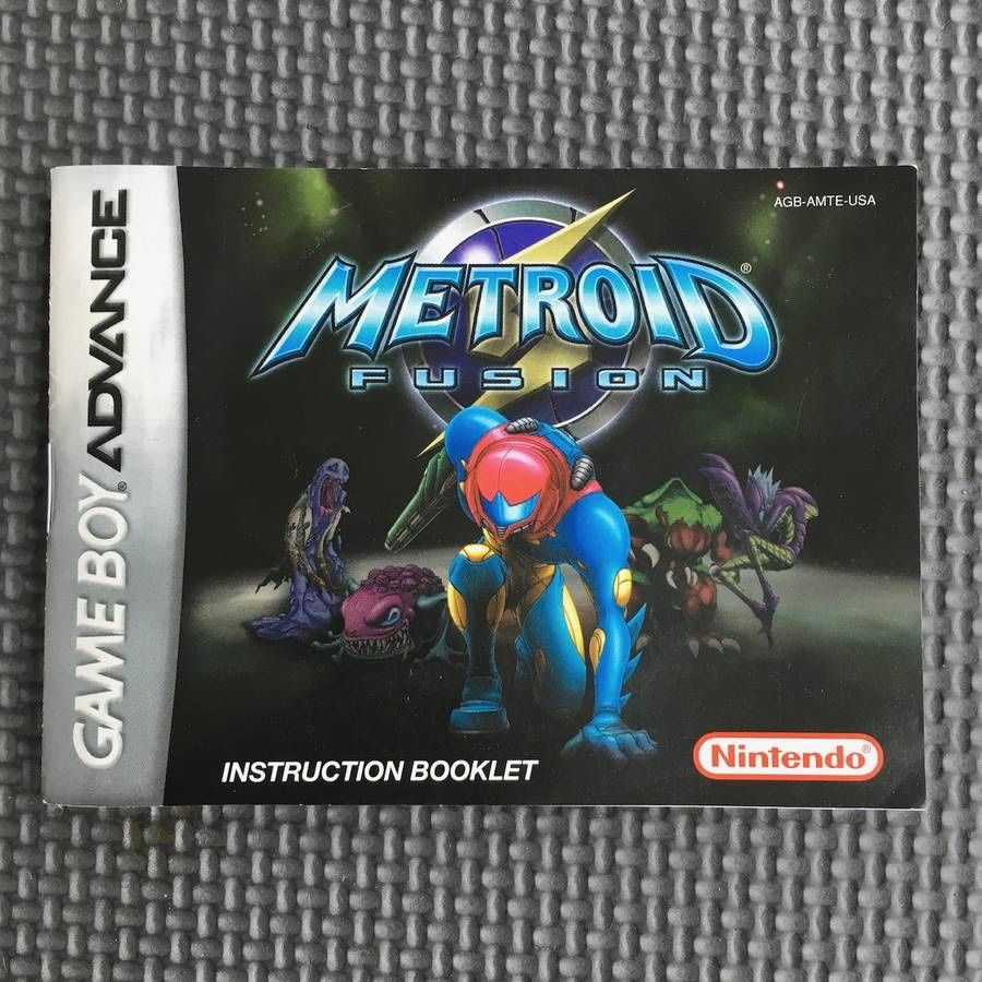 Nintendo Gameboy Advance Metroid Fusion Booklet Only