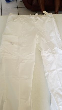 White uniform scrub pants