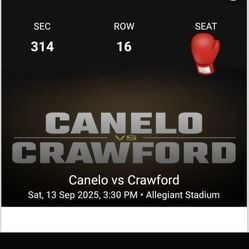2 TICKETS CANELO VS. CRAWFORD 