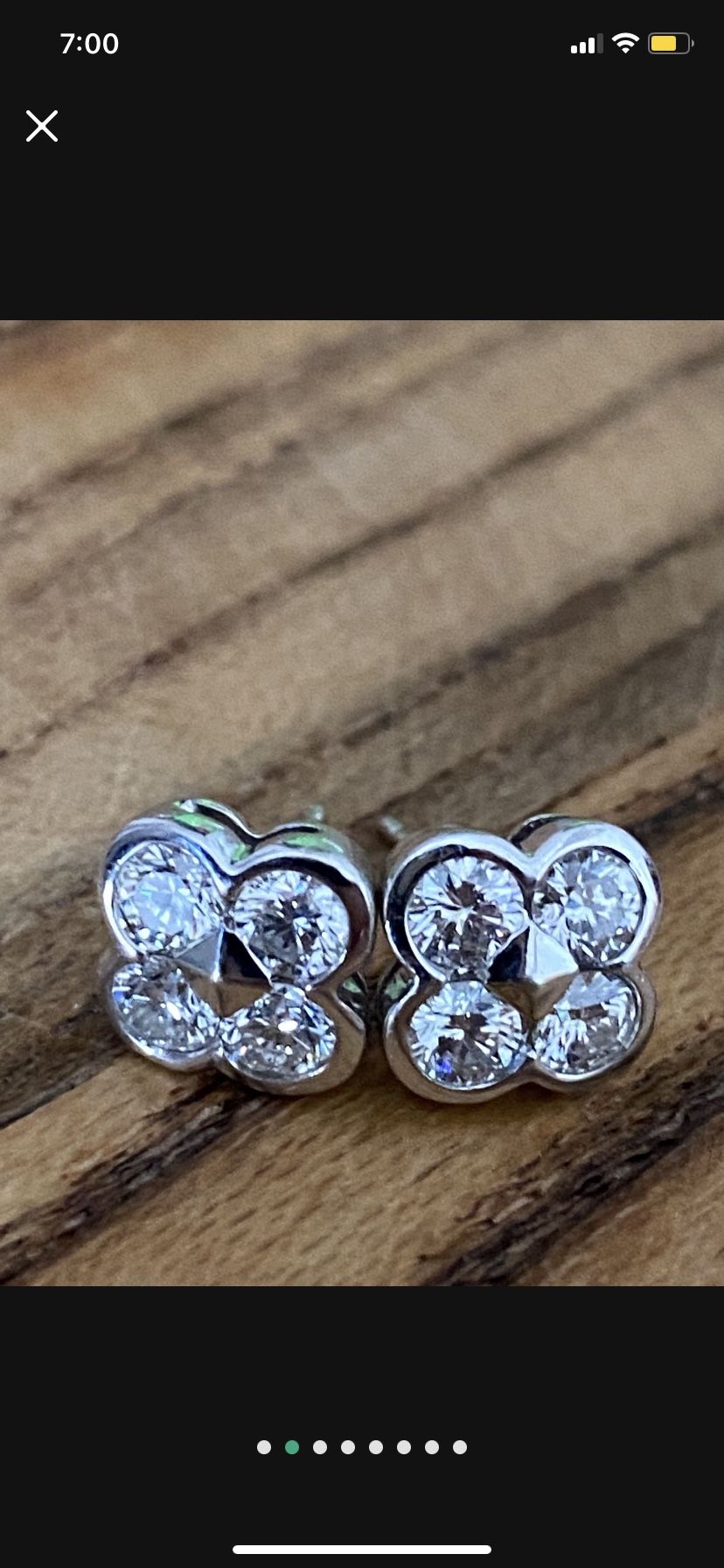 20 Point Diamond/ Silver Earrings 