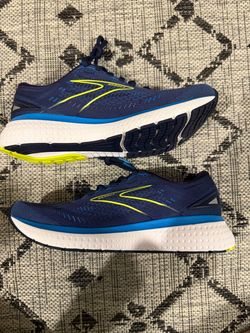 Brooks Glycerin 19 running shoes Men’s 8 Blue, White, yellow