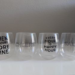 Stemless Wine Cup Set Of 4
