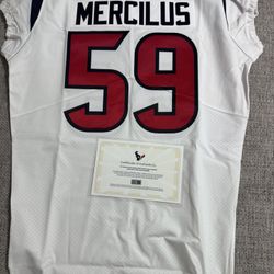 Whitney Mercilus Houston Texans Team Issue Jersey - Metabilia Coa