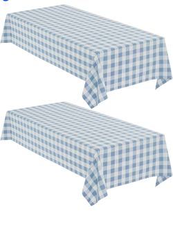 2 Pack Gingham Tablecloth Rectangle Checkered Tablecloth Washable
Water Resistant & Wrinkle Free Rectangle Tablecloth, Washable Tablecloth for Dining,