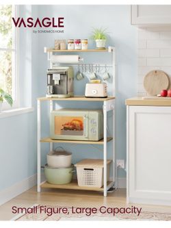 ✨️Brand new✨️ in box 📦 white VASAGLE Kitchen Baker's Rack with Power Strip