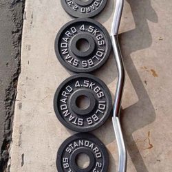 Weights Metal & Ez Curl Bar New