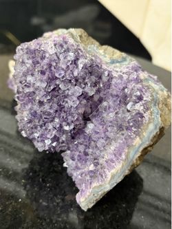 Deep Purple Amethyst Druzy Crystal Cluster.Made in Uruguay 6”T
