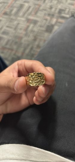 Gold plated nugget ring