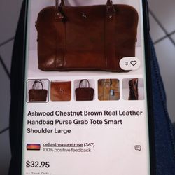 Ashwood Bolso Original Casi Nuevo Limpio 💯 Real Leather 