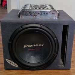 12" Pioneer Bass & Amplifier / Bass Pioneer de 12" y Amplificador