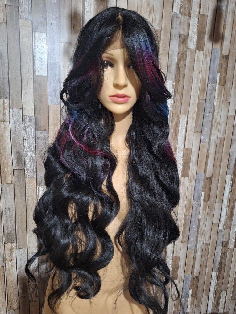 Human Hair Blend Wig