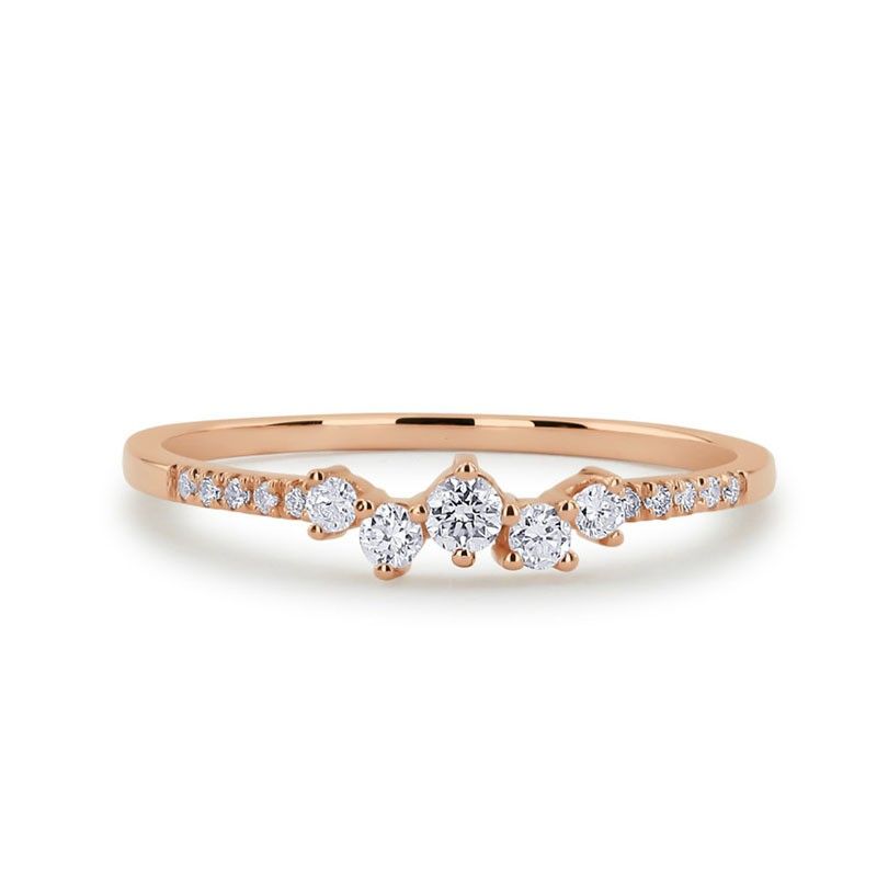 "Minimalist Rose Gold Plated Eternal Ring for Women, VIP158
  