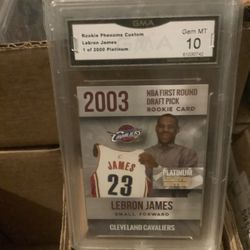 Rookie Phenome Custom Lebron James 1 Of 2000 Platinum