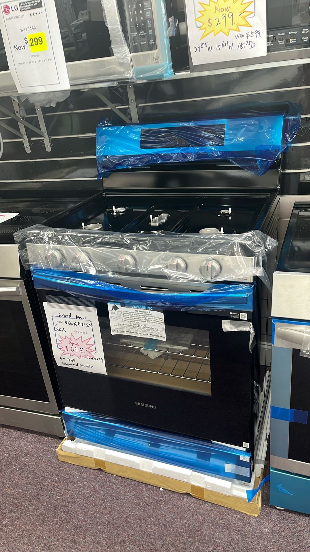 Gas Stove New Open Box And 1 Year Warranty