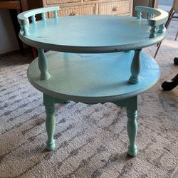 Blue End Table