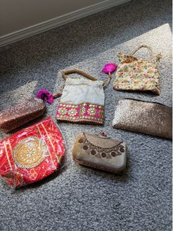 Moving sale: Beautiful Traditional South Asian & Sparkly Evening Bags / Clutches- ALL $30