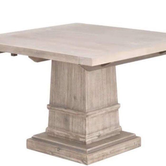 Essentials for Living Traditions Natural Gray 44-64'' Wide Rectangular Square Dining Table