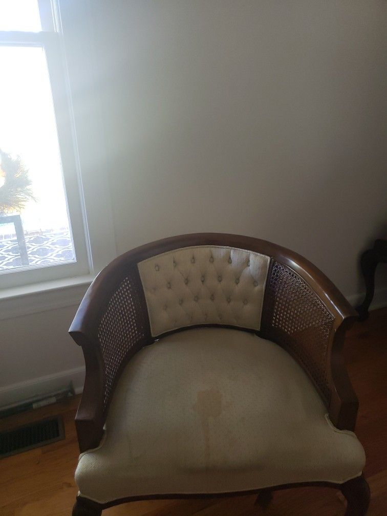 Cane Back Chair (Needs  Reupholstering)