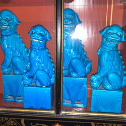 Not $1. Prices Below. Turquoise Foo Lion Dogs. MCM Harlequin Statue. Pair Of Antique Marble Lady Carved Italian Bookends.  2 Dog Statue Sculptures