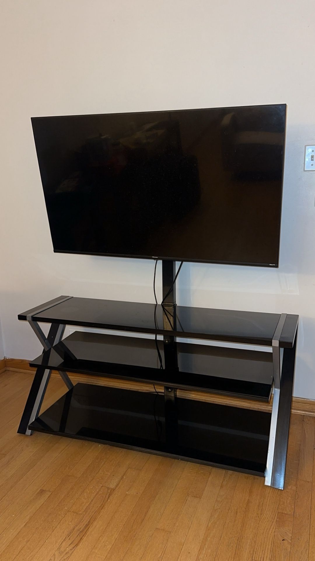 50in Hisense Roku tv ($120) TV Stand, ($80)