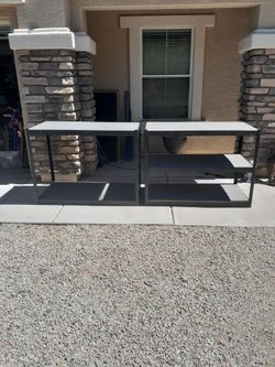 2 or 3 Tier Metal Utility Shelving Units $25-$35 each See All Photos Read Description Garage Shelves
