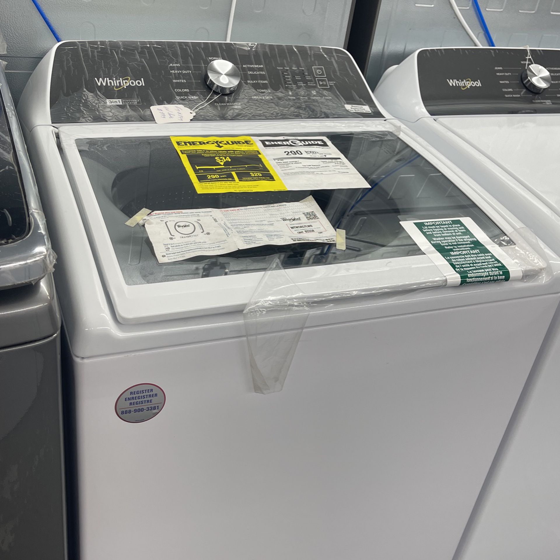 New Scratch And Dent Whirlpool Washer. 1 Year Warranty 