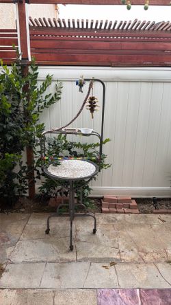 Two cages and two perches