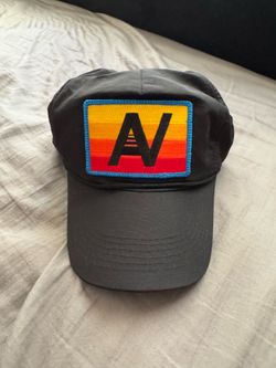 NEW! AVIATOR NATION SnapBack Trucker Hat Cap. Polyester with AV Patch Logo! Black. OSFA (One Size Fits All).