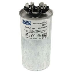 40 + 7.5 MFD x 370 / 440 VAC Round Motor Dual Run Capacitor JARD 12787